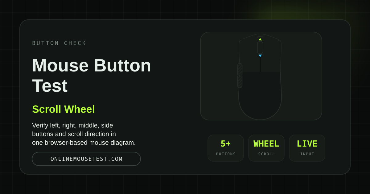 Mouse Button Test & Scroll Wheel Test Online | MouseDiag